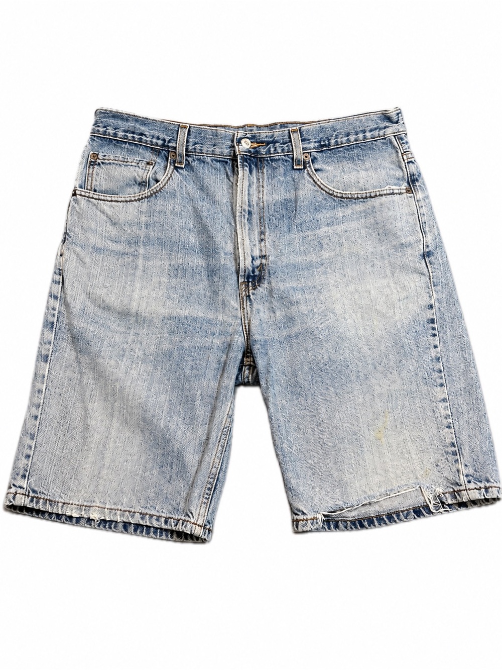 Levi’s 505 W36 Denim Jean Jorts Shorts Light Wash Distressed Baggy Skater Y2K